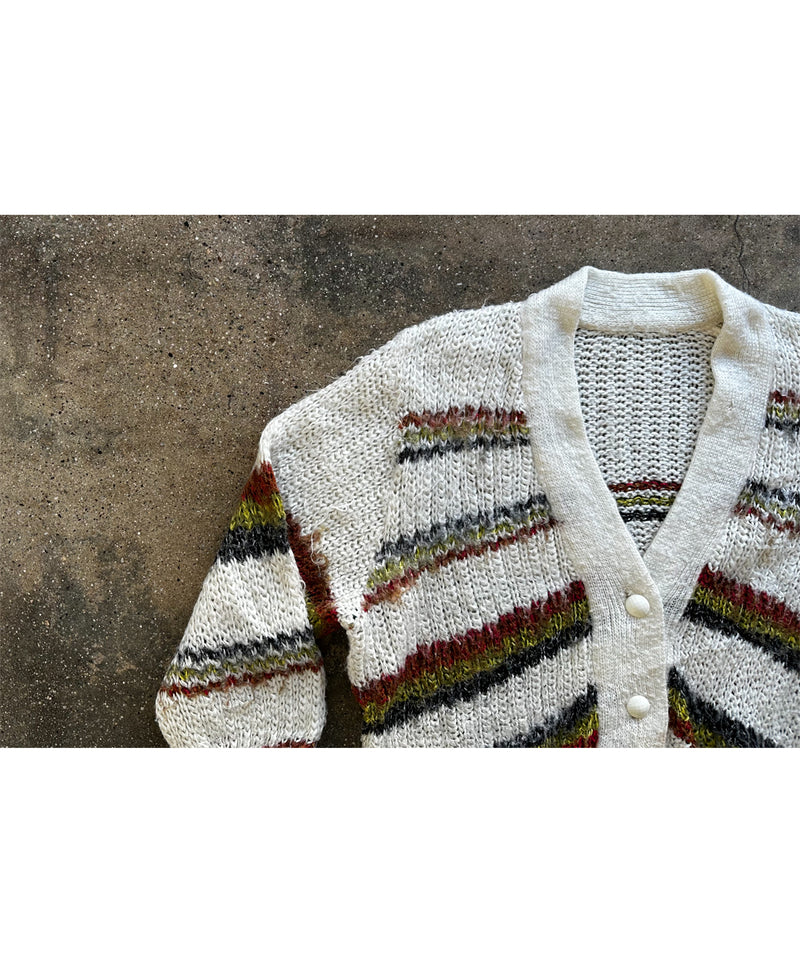 90's Vintage Striped Cardigan Sweater