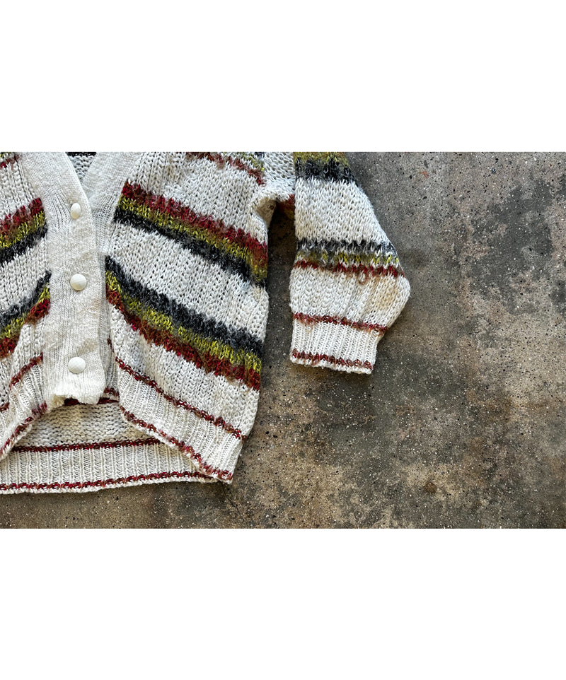 90's Vintage Striped Cardigan Sweater