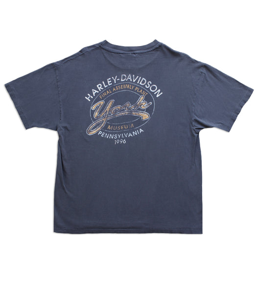 古着 90s USA製 HARLEY DAVIDSON V2 エンジン ロゴ Tシャツ レア