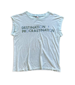 90's Vintage Destination Procrastination Sleeveless T-Shirt