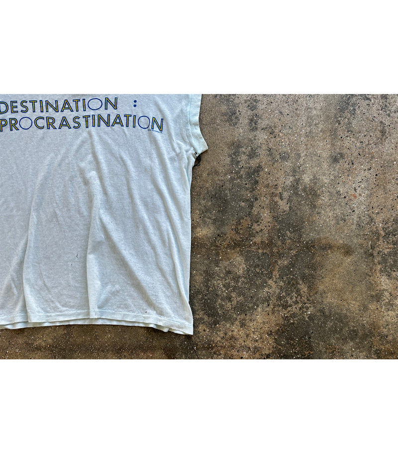 90's Vintage Destination Procrastination Sleeveless T-Shirt