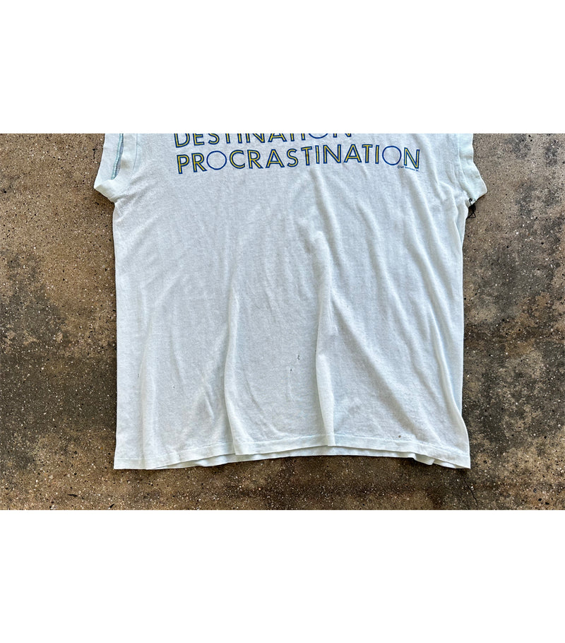 90's Vintage Destination Procrastination Sleeveless T-Shirt