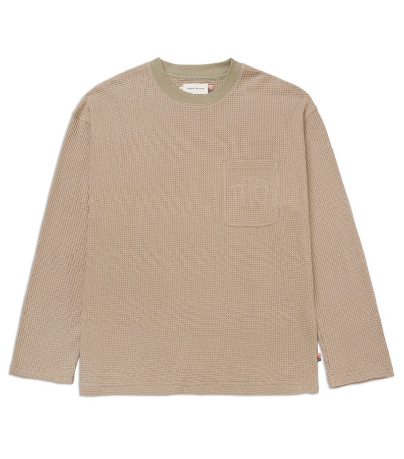 Purpose Box L/S T-Shirt - Light Brown