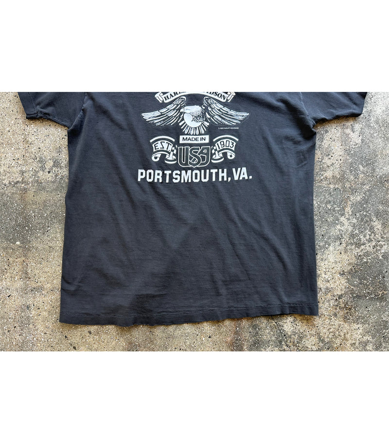 1986 Vintage Harley Davidson - Portsmouth, VA T-Shirt