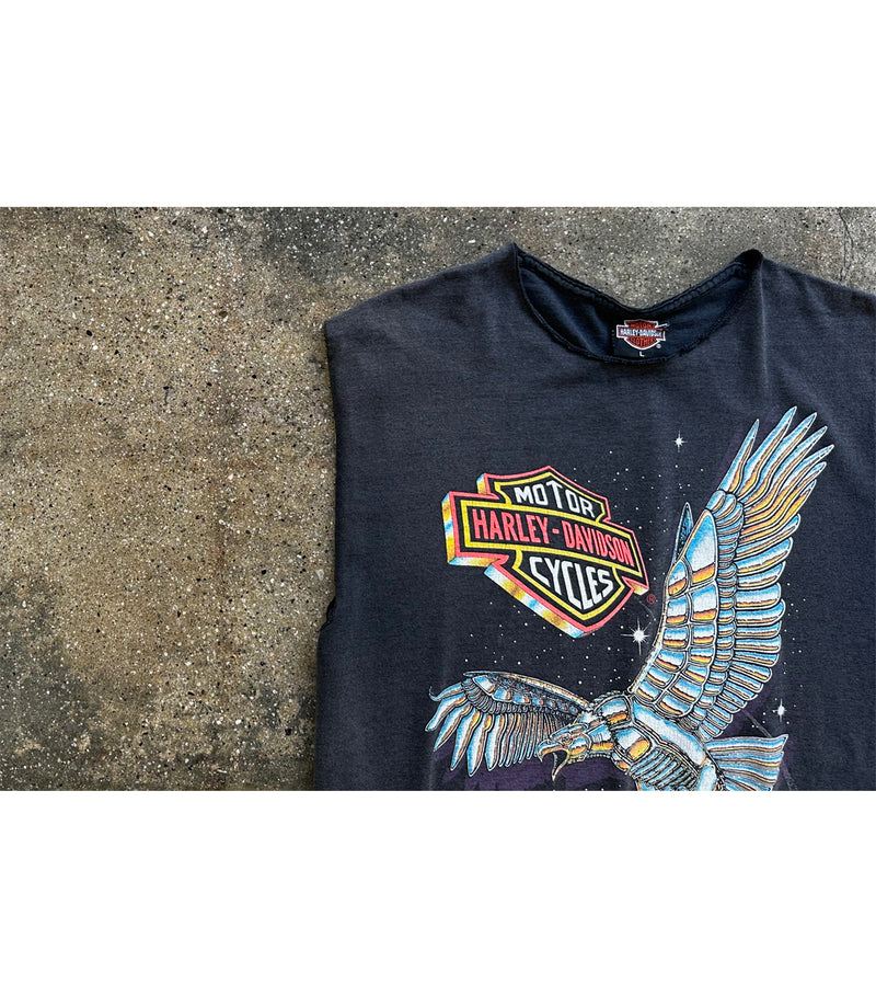 90's Vintage Harley Davidson - Chrome Eagle Sleeveless T-Shirt