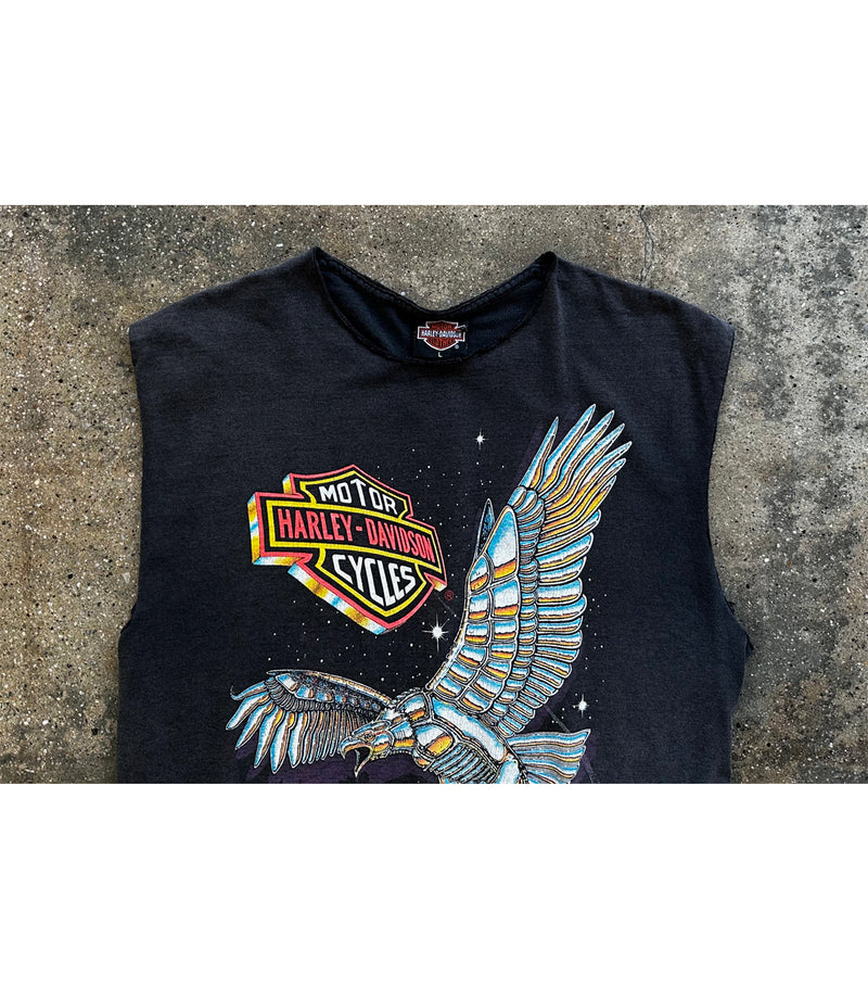 90's Vintage Harley Davidson - Chrome Eagle Sleeveless T-Shirt