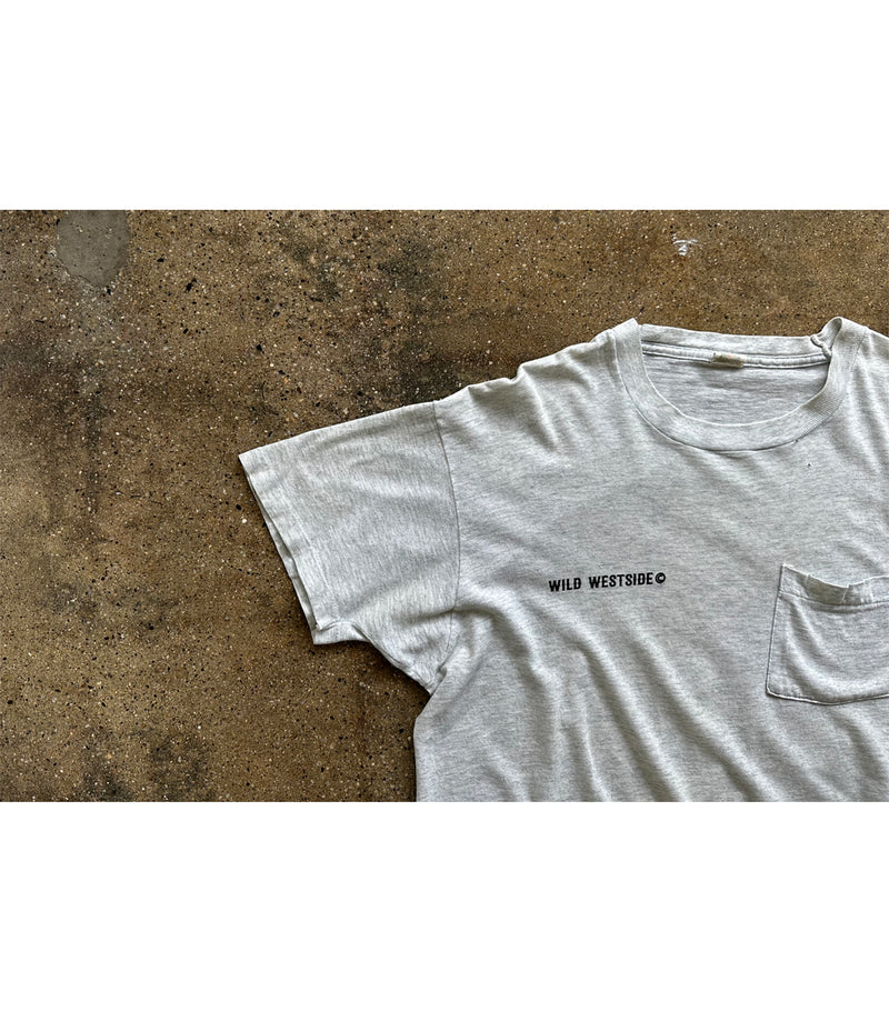 Wild Westside - Logo / Buffalo Pocket T-Shirt (Heather Grey)