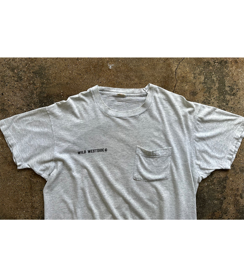 Wild Westside - Logo / Buffalo Pocket T-Shirt (Heather Grey)