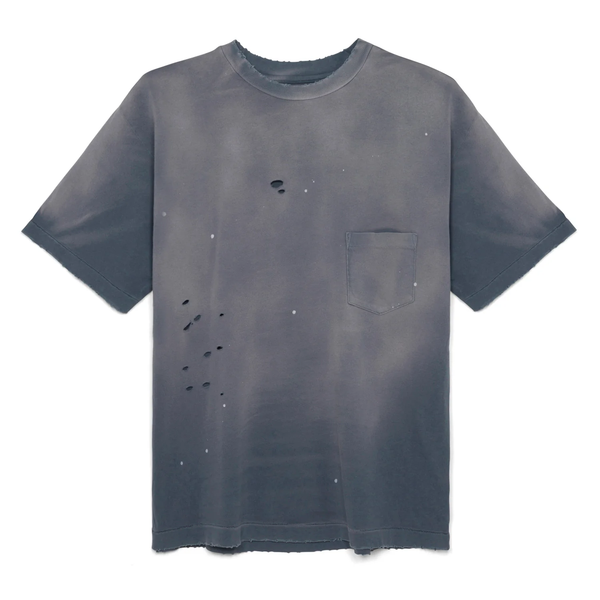 Painted Single Stitch Pocket Tee - Vintage Cadet Grey