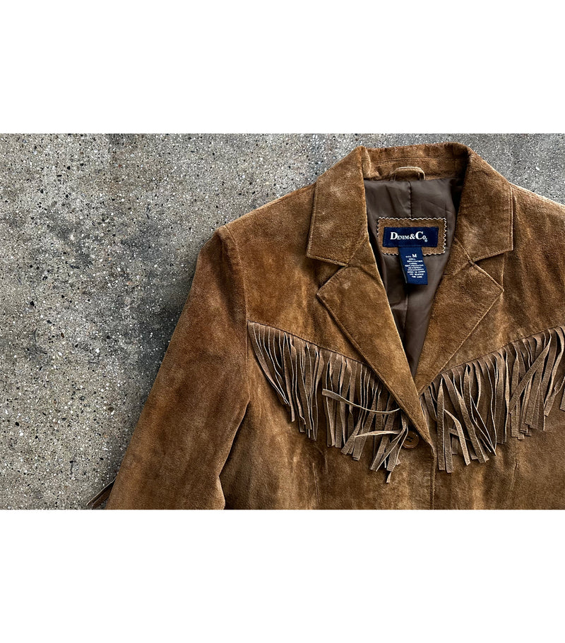 Wild Westside 90's Vintage Suede Jacket (Tan)