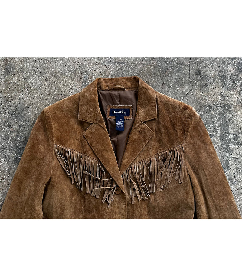 Wild Westside 90's Vintage Suede Jacket (Tan)