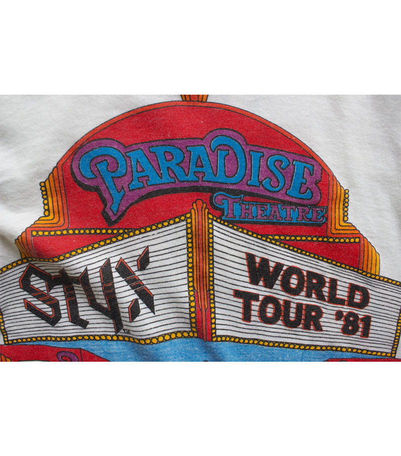1981 Vintage Styx - Paradise Theater Baseball T-Shirt