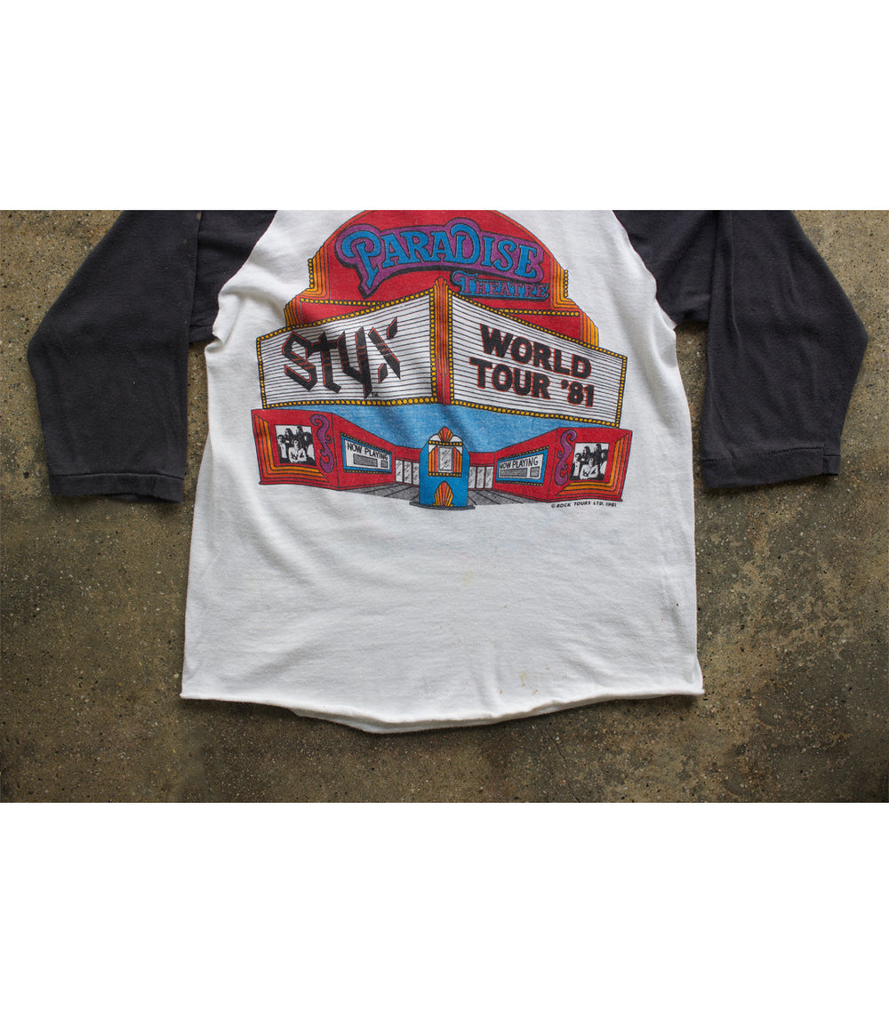 1981 Vintage Styx - Paradise Theater Baseball T-Shirt – Saints