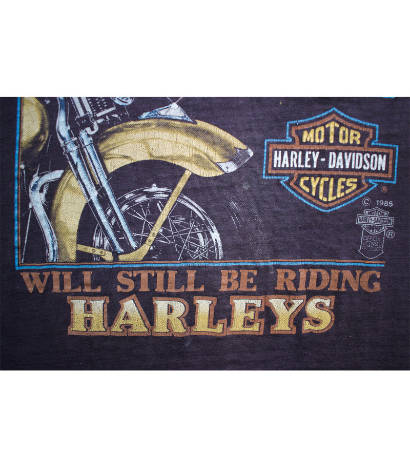 1985 Vintage Harley Davidson - Last Bikers On Earth Sleeveless T-Shirt