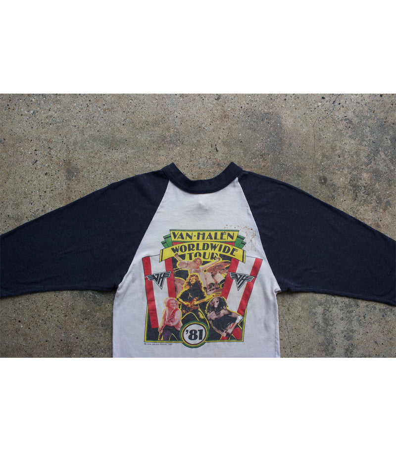 1981 Vintage Van Halen Baseball T-Shirt
